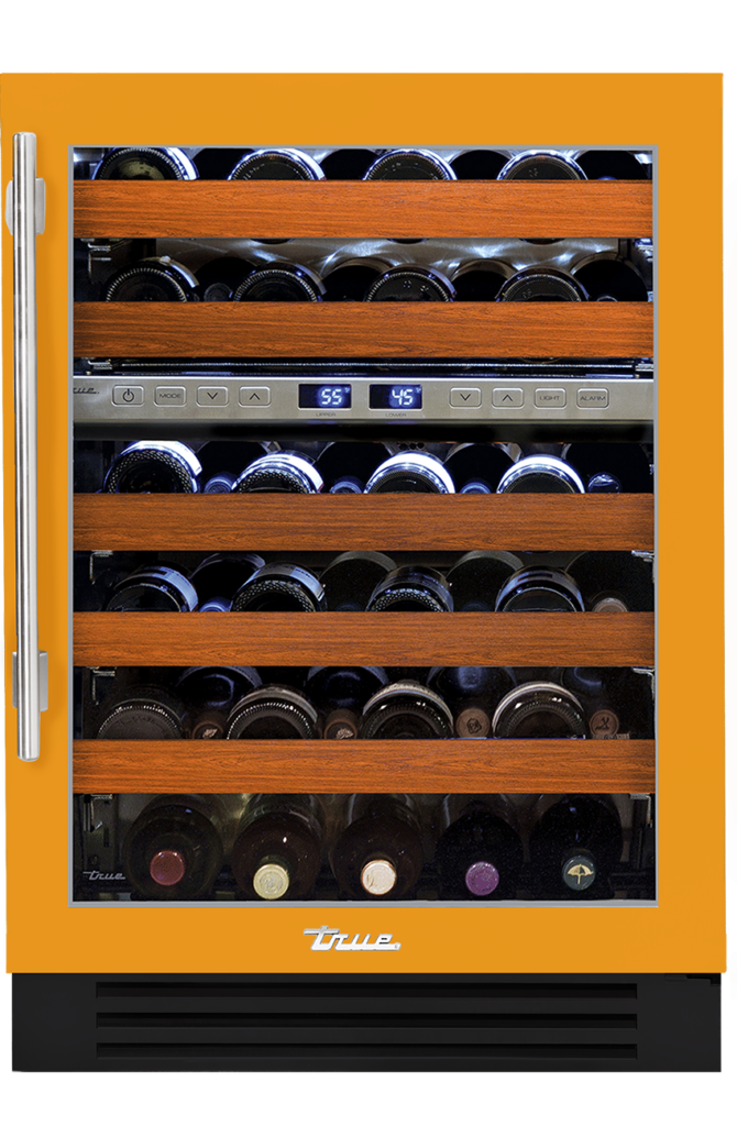 24" Dual Zone Undercounter Wine Cabinet in Saffron