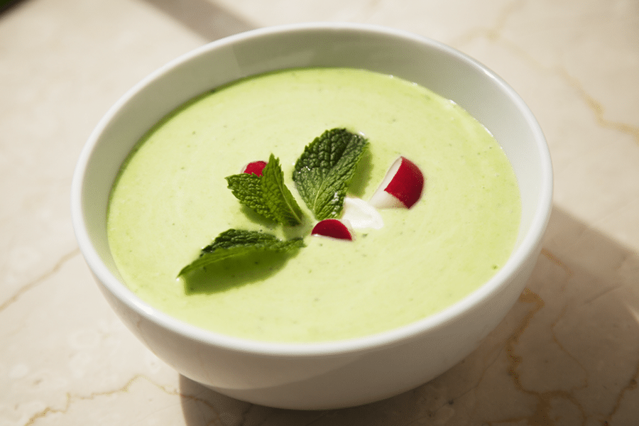 chilled pea soup