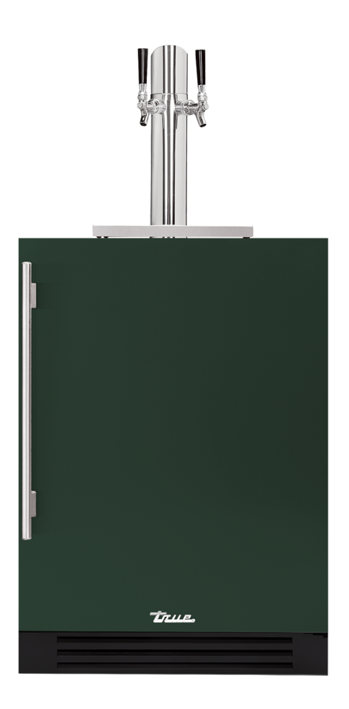 24" Dual Tap Beverage Dispenser in emerald