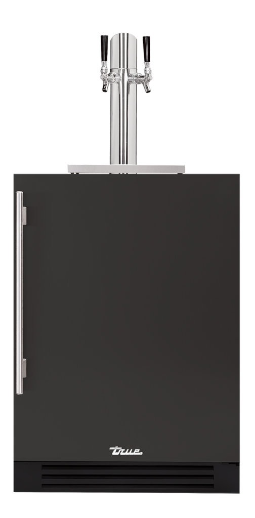 24" Dual Tap Beverage Dispenser in matte black